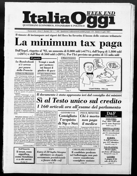 Italia oggi : quotidiano di economia finanza e politica